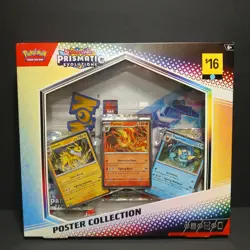 NEW Pokemon TCG S&V Prismatic Evolutions Poster Collection Box Sealed DG Sticker - Image 1