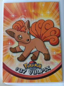 Pokemon - Vulpix #37 Topps TV Animation Black Logo Non Holo 2nd Print NM - Image 1