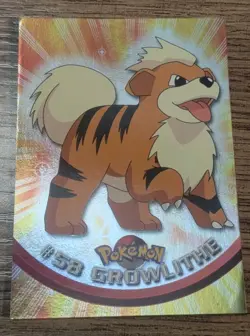 Pokemon Topps - TV Animation Edition - Growlithe #58 - FOIL - MP - Image 1