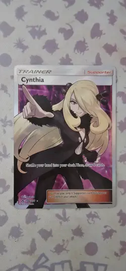 Pokemon TCG Cynthia Full Art Trainer Ultra Prism 148/156, NM - Image 1