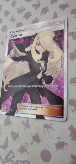 Pokemon TCG Cynthia Full Art Trainer Ultra Prism 148/156, NM - Image 2