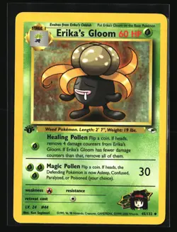 Pokemon ERIKAS GLOOM 45/132 1st Edition (2000 Gym Heroes) LP/NM - Image 1