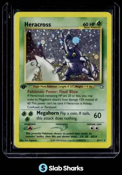 2000 POKEMON NEO GENESIS 1ST EDITION #6/111 HERACROSS HOLO - Image 1