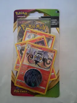 💫 Pokemon Vivid Voltage TCG Blister Booster Pack Chandelur With Coin Sealed/New - Image 1