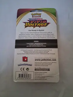 💫 Pokemon Vivid Voltage TCG Blister Booster Pack Chandelur With Coin Sealed/New - Image 2