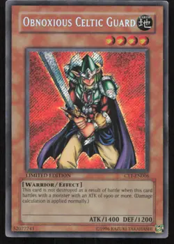 Yu-Gi-Oh TCG #CT1-EN006 Obnoxious Celtic Guard Secret Rare,Limited Edition - Image 1