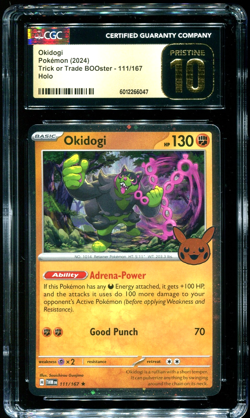 CGC Pristine 10 Okidogi Holo Trick Or Trade 2024 Pokemon Card #111 - Image 1