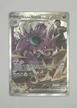 Pokemon Destined Rivals Team Rockets Nidoking EX Card 233/182 Pack Fresh - Image 1