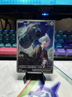 Pokemon TCG Steven's Beldum SVP207 Scarlet & Violet Promo Card Full Art - Image 1