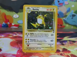 Raichu 16/130 Base Set 2 Holo Rare Pokemon Card 2000 WOTC LP Lightly Played - Image 1