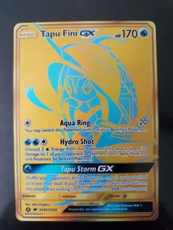 Tapu Fini GX SV92/SV94 Full Art Holo Pokemon TCG Hidden Fates Shiny Vault Card - Image 1