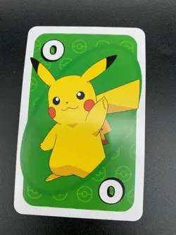 Pikachu - # 0 Green - Japanese Uno Deck Promo Rare Near Mint - Pokemon Card - NM - Image 1