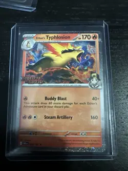 Pokemon TCG Ethan's Typhlosion Holo Rare Card Destined Rivals Series - Image 1