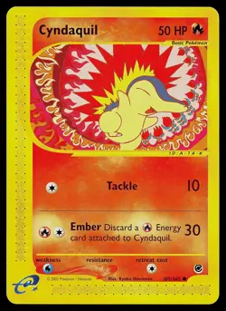 Pokemon Card - Cyndaquil Expedition 105/165 Non Holo - Image 1