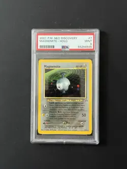 Magnemite Holo - 7/75 - Neo Discovery Vintage WOTC Pokemon Card - PSA 9 - Image 1