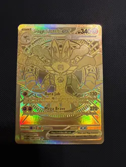 Pokemon Mega Evolution Mega Lucario Gold Card 188/132 - Image 1
