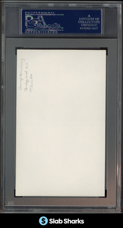 INDEX CARD GEORGE ARMSTRONG AUTOGRAPH PSA/DNA AUTHENTIC - Image 2