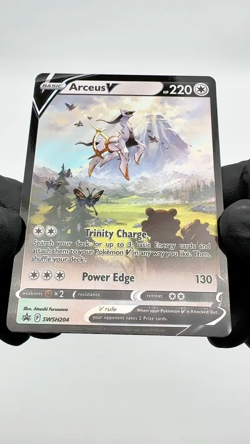 Pokemon TCG Arceus v SWSH204 Sword & Shield Promo Card Near Mint Condition - Image 2