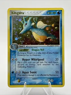 Pokemon Card - Kingdra 12/109 EX Team Rocket Returns Reverse Holo STAMPED - Image 1