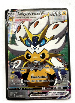 Solgaleo Pikachu Pokemon Card VCOS Holo Cosplay w/ Video - Image 4