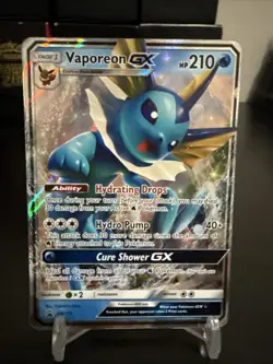 Vaporeon GX SM172 NM Black Star Promo Near Mint Holo Foil Pokemon Card SM 172 - Image 1