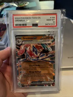 Pokemon TCG Twilight Masquerade Greninja EX Double Rare Holo Card 106/167 PSA 10 - Image 1