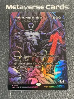 Magic MTG Venom,King in Black 0022 Borderless Foil Marvel Spider Man - Image 1