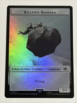 MTG Lord of the Rings Ballistic Boulder/Food Token Foil 0008/0009 - Image 1