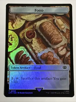 MTG Lord of the Rings Ballistic Boulder/Food Token Foil 0008/0009 - Image 2