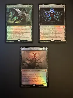 Magic The Gathering - Lot Of 3 Phyrexian Foils Sheoldred, Vorinclex , Elesh Norn - Image 1