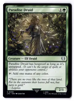 Paradise Druid NM* The Lord Of The Rings Commander ENGLISH 0255 mtg -UnltdCards - Image 1