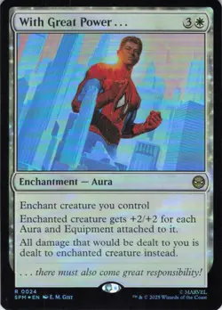 MTG With Great Power . . . (24) | NM Foil | Spider-Man {SPM} - Image 2