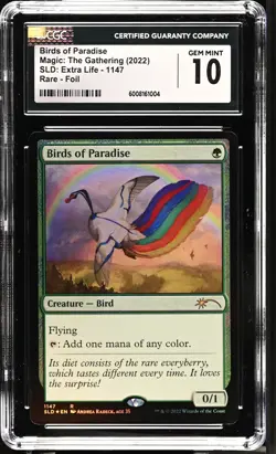 BIRDS OF PARADISE Secret Lair Foil Rare CGC 10 MTG [Nostalgium] - Image 1