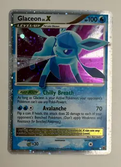 2008 POKEMON D&P MAJESTIC DAWN GLACEON LV. X 98/100 ULTRA RARE HOLO - Image 3