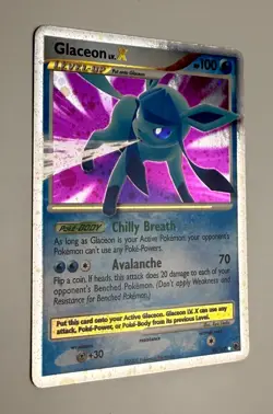2008 POKEMON D&P MAJESTIC DAWN GLACEON LV. X 98/100 ULTRA RARE HOLO - Image 4