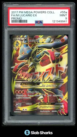 2014 POKEMON XY FURIOUS FISTS #55A/111 MEGA LUCARIO PROMOS PSA 9 - Image 1