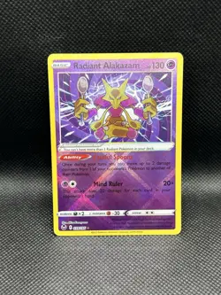 Radiant Alakazam 059/195 RADIANT RARE HOLO Silver Tempest SWSH12 Pokemon English - Image 3