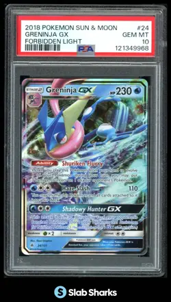 2018 POKEMON SUN & MOON FORBIDDEN LIGHT #24/131 GRENINJA HOLO PSA 10 POP 123 - Image 1