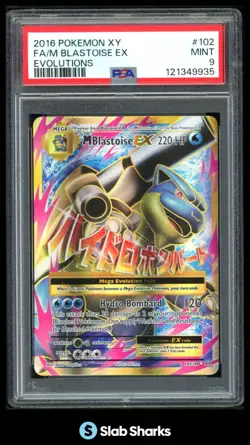 2016 POKEMON XY EVOLUTIONS #102/108 MEGA BLASTOISE PSA 9 - Image 1