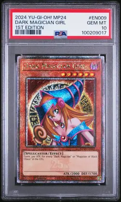 2024 YU-GI-OH! MP24-25TH ANV TIN: DUELING MIRRORS DARK MAGICIAN GIRL PSA 10 - Image 1