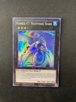 YUGIOH NUMBER 47: NIGHTMARE SHARK SUPER RARE CT11-EN004 LIMITED EDITION - Image 1