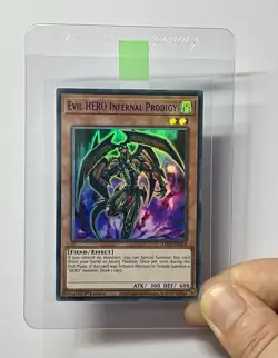 Evil HERO Infernal Prodigy LDS3-EN024 (NM) 1st Edition BLUE Ultra Rare YuGiOh! - Image 3