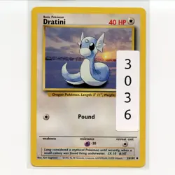 Pokemon TCG Dratini 026/102 WotC Base Set Unlimited Regular Card EN-LP 1999 - Image 3