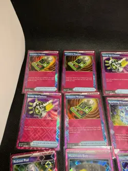 Pokemon TCG CCG Prismatic Evolutions Lot Of 12 Pink Item Tool Cards - Image 2
