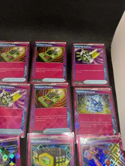 Pokemon TCG CCG Prismatic Evolutions Lot Of 12 Pink Item Tool Cards - Image 3
