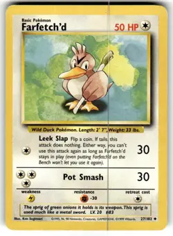 FARFETCH'D - 27/102 - Base Set - Pokemon Card - LP - Image 1