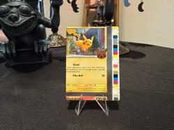 Pikachu Trick Or Trade Miscut Error Holo Pokemon Card - Color Bar - Image 1