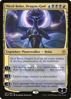 Nicol Bolas, Dragon-God 1x FOIL WAR MTG War of the Spark Mythic MINT blue black - Image 1