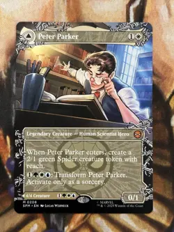 Peter Parker (Borderless) Regular #208 MTG: Marvel’s Spiderman English - NM/M - Image 1