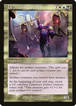 Urza, Chief Artificer Retro Frame Foil - The Brothers' War Commander MTG-LP - Image 1